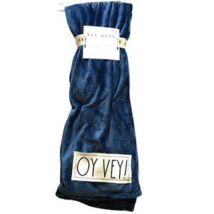 Rae Dunn OY VEY! Patch Ultra Plush Throw 50" x 70" | Hanukkah | NEW